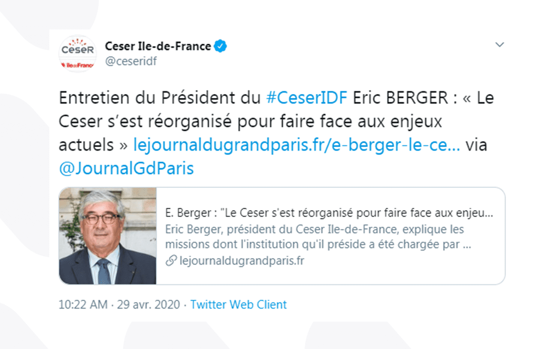 Le président du Ceser répond aux questions du Journal du Grand Paris